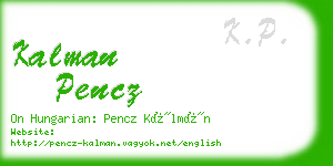 kalman pencz business card